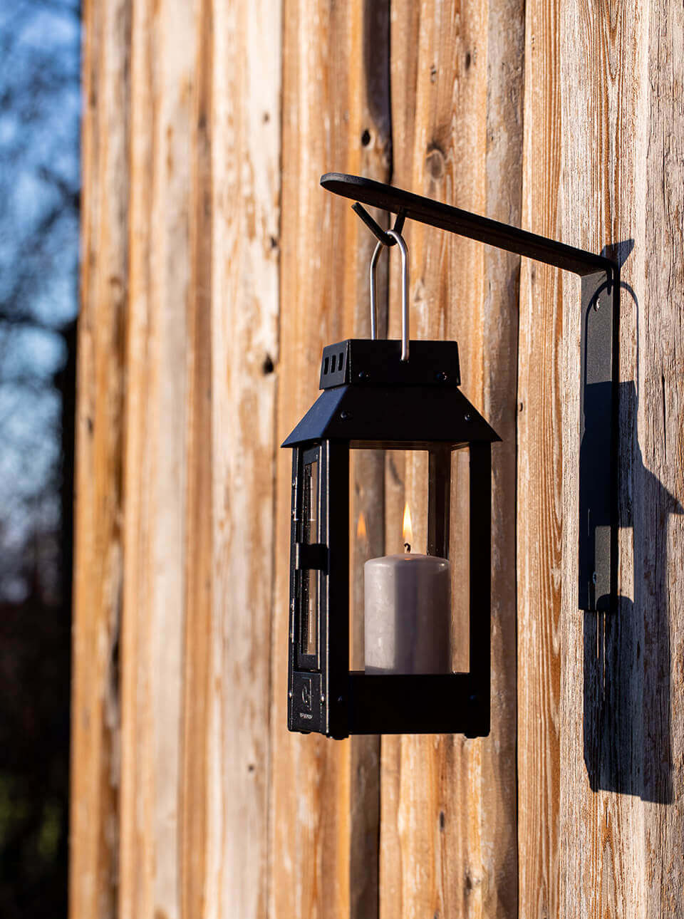 Allwetter Outdoor Mirco Small Laterne, schwarz, 22 cm