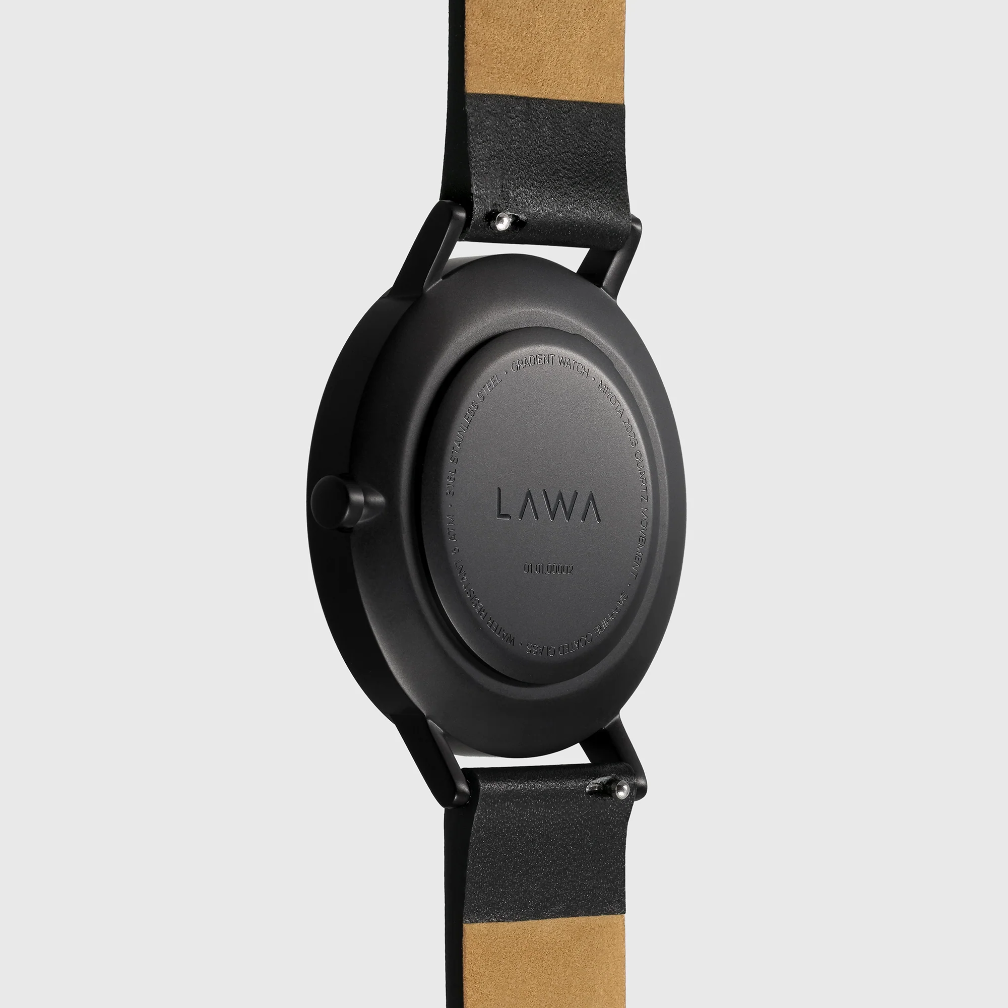 Gradient Watch Schwarz Leder Gradient Watch Schwarz Leder