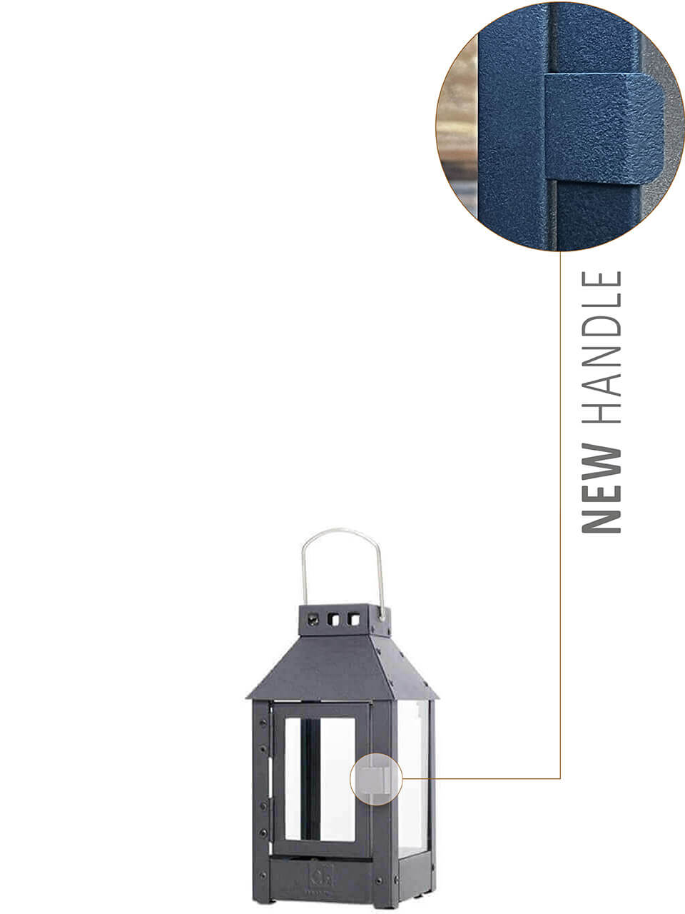 Allwetter Outdoor Micro Laterne, schwarz, 25 cm