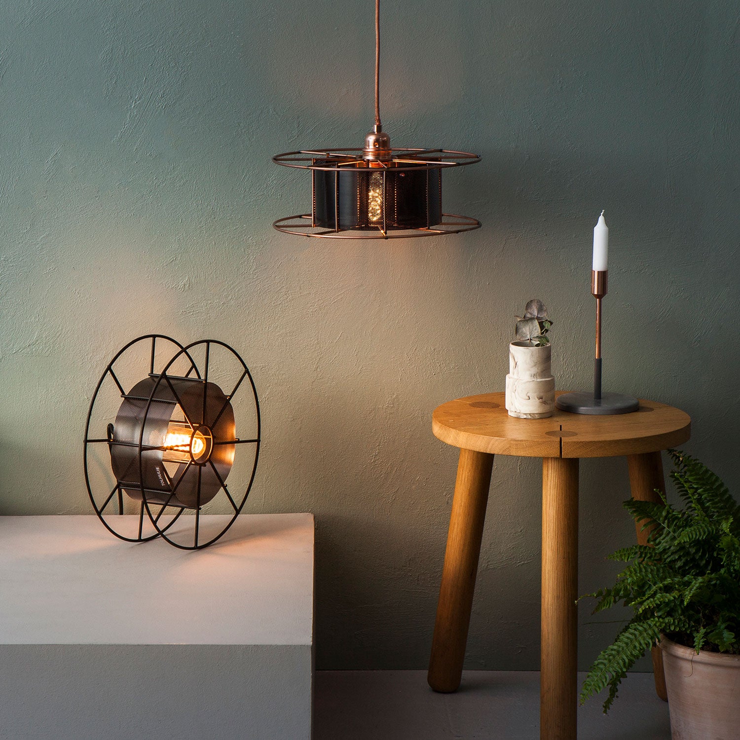 Deckenleuchte SPOOL CLASSIC - Upcycle-Produkt | Schwarz Deckenleuchte SPOOL CLASSIC - Upcycle-Produkt | Schwarz