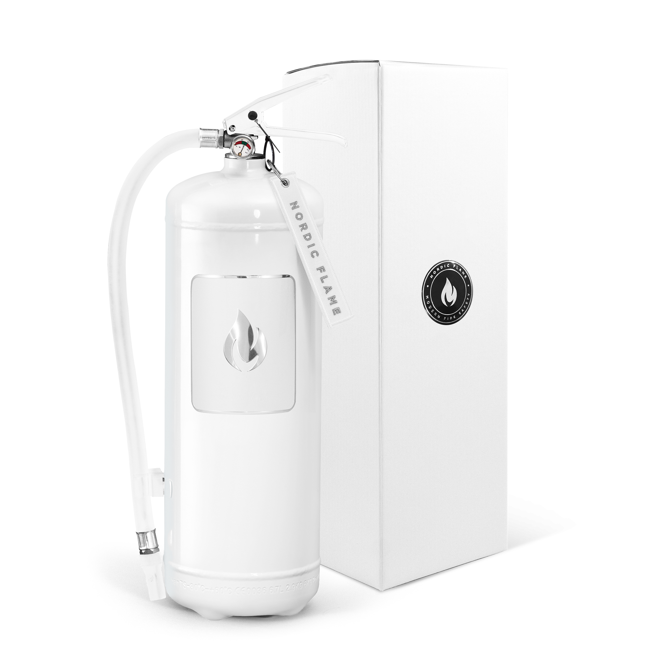 Design Feuerlöscher - ABC-Pulver - 6 kg - Weiß - NORDIC FLAME Design Feuerlöscher - ABC-Pulver - 6 kg - Weiß - NORDIC FLAME
