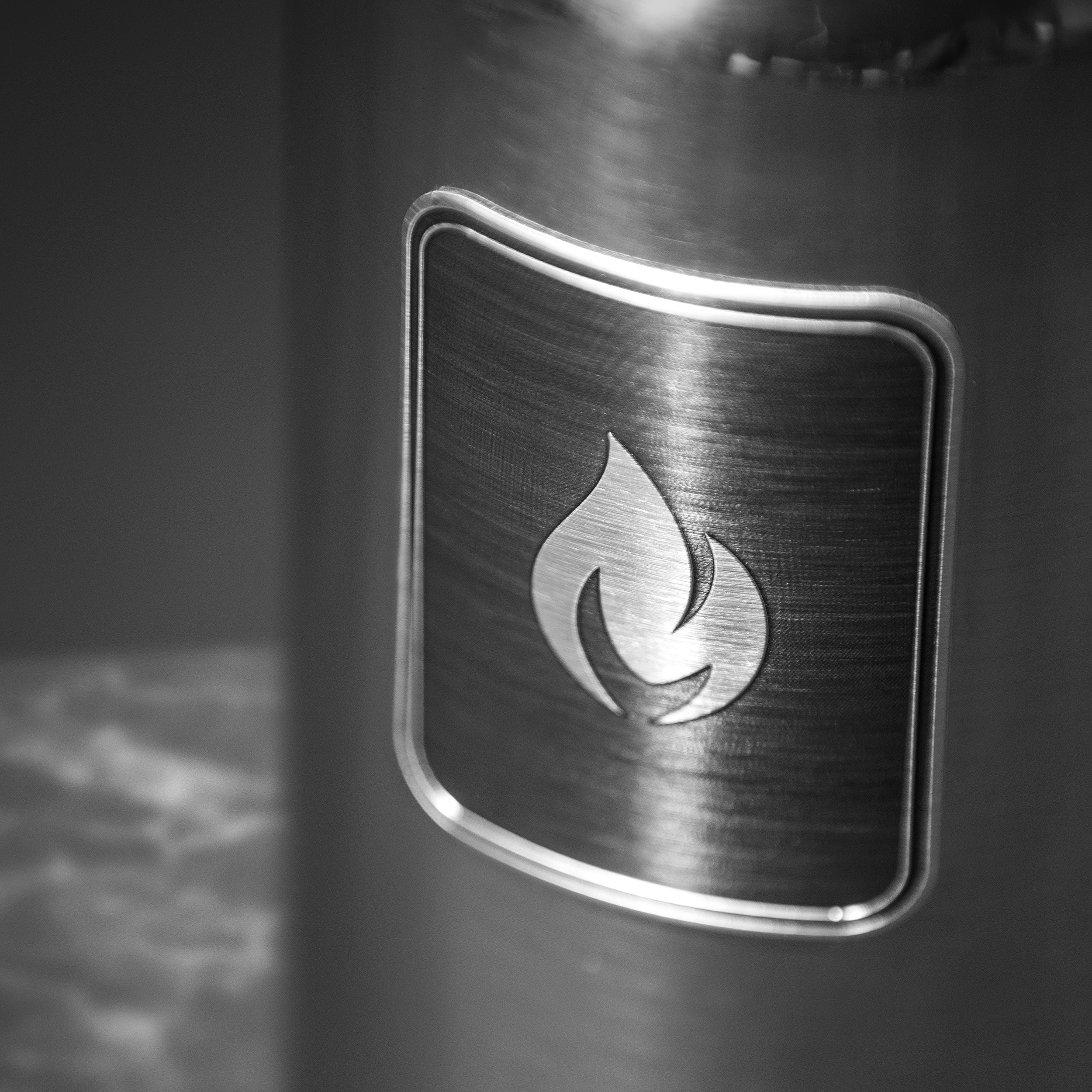 Design Feuerlöscher ABC-Pulver -  6 kg - Edelstahl - NORDIC FLAME