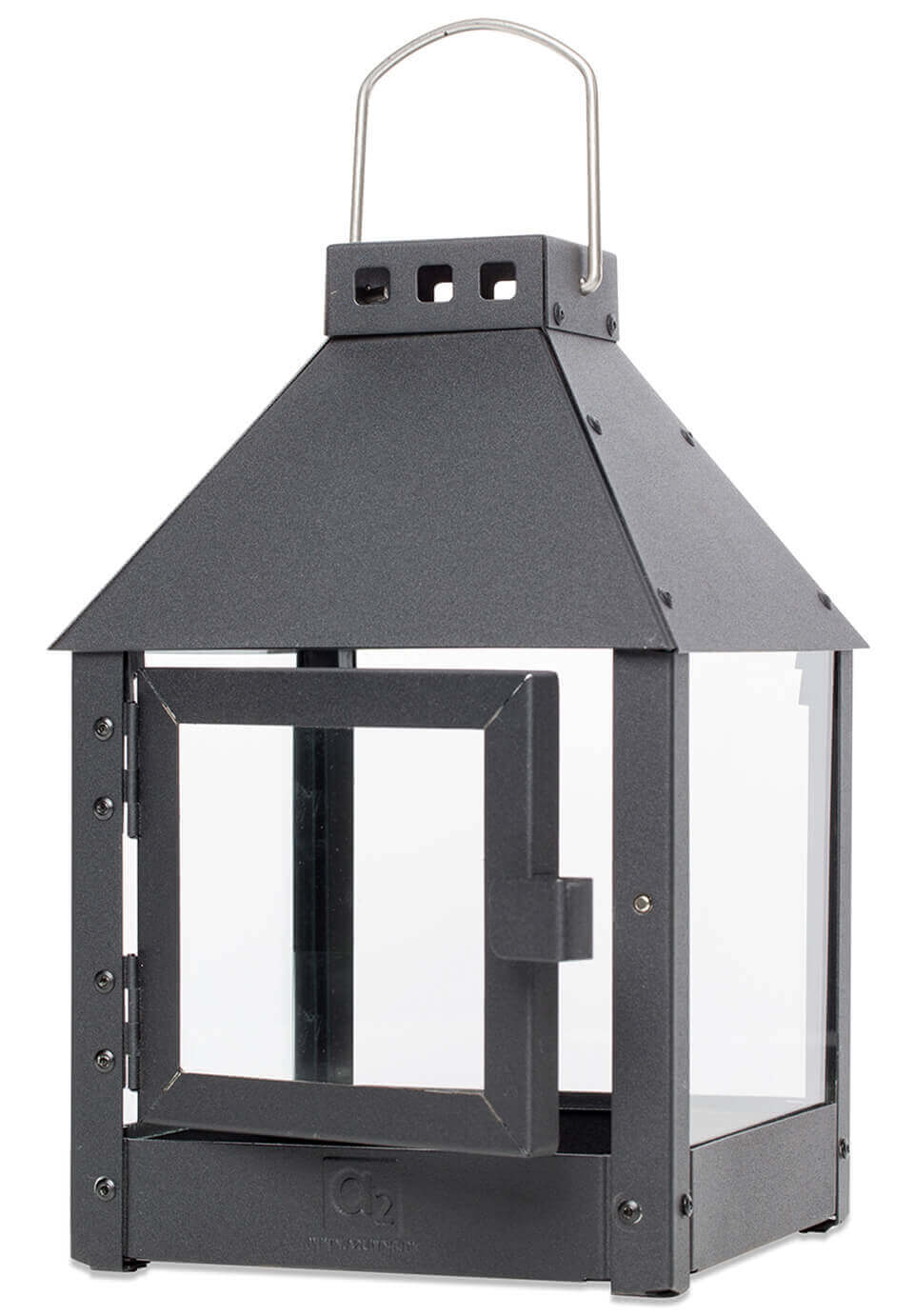 Allwetter Mini Quadrat Laterne, schwarz, 27,5 cm