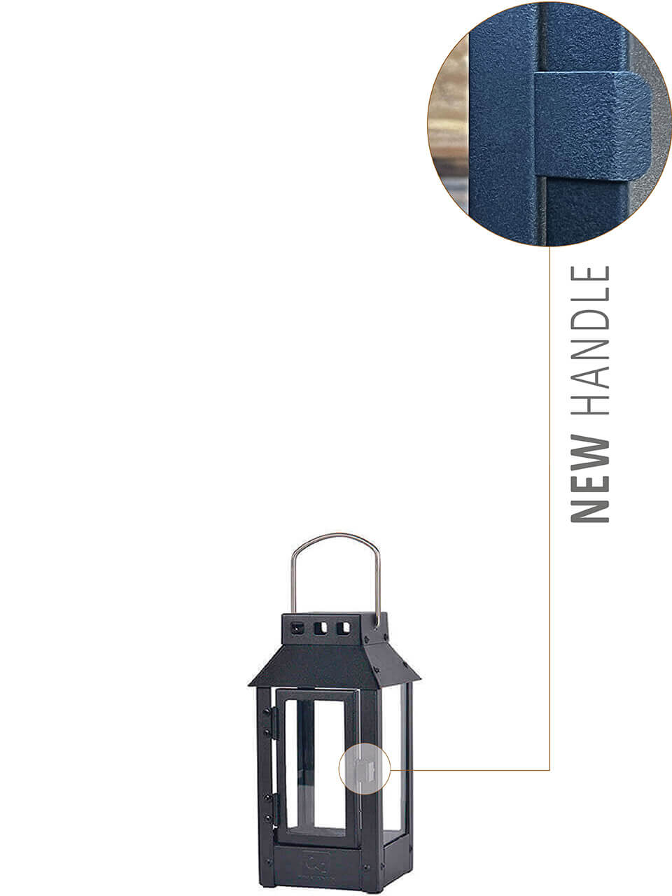 Allwetter Outdoor Mirco Small Laterne, schwarz, 22 cm