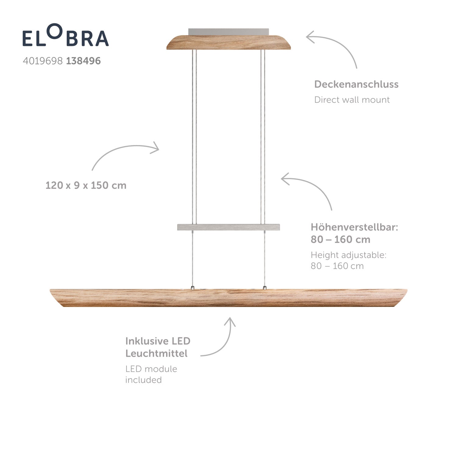 LED-Pendelleuchte Colombia Slim LED-Pendelleuchte Colombia Slim