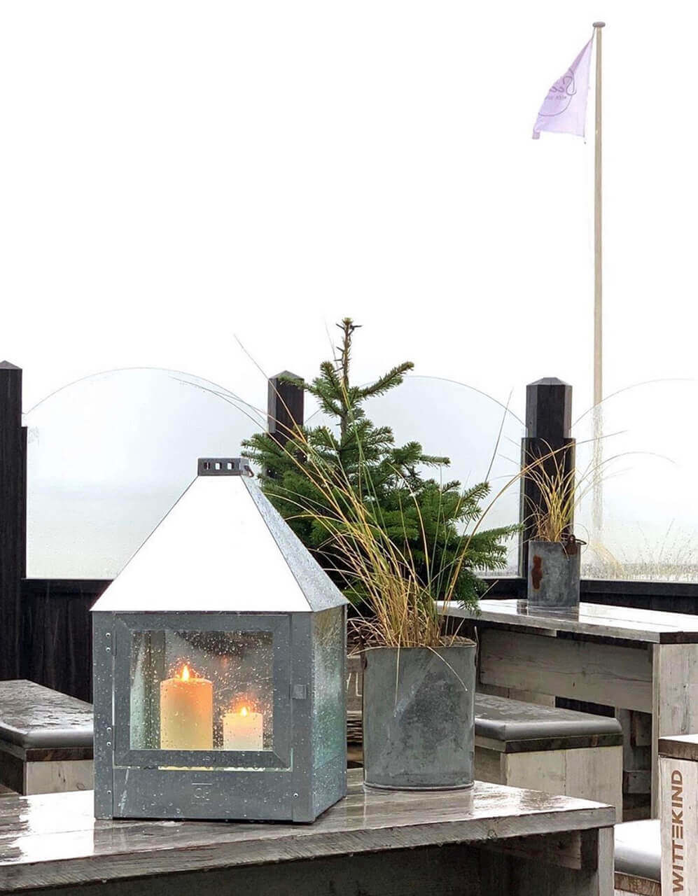 A2 Living Allwetter Laterne Mega Quadrat, galvanisiert, 52 cm A2 Living Allwetter Laterne Mega Quadrat, galvanisiert, 52 cm