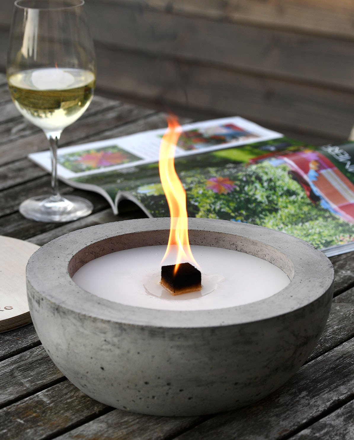 Beske Betonfeuer Tischfeuer 'Savo' (rund, Ø 25 cm) Beske Betonfeuer Tischfeuer 'Savo' (rund, Ø 25 cm)