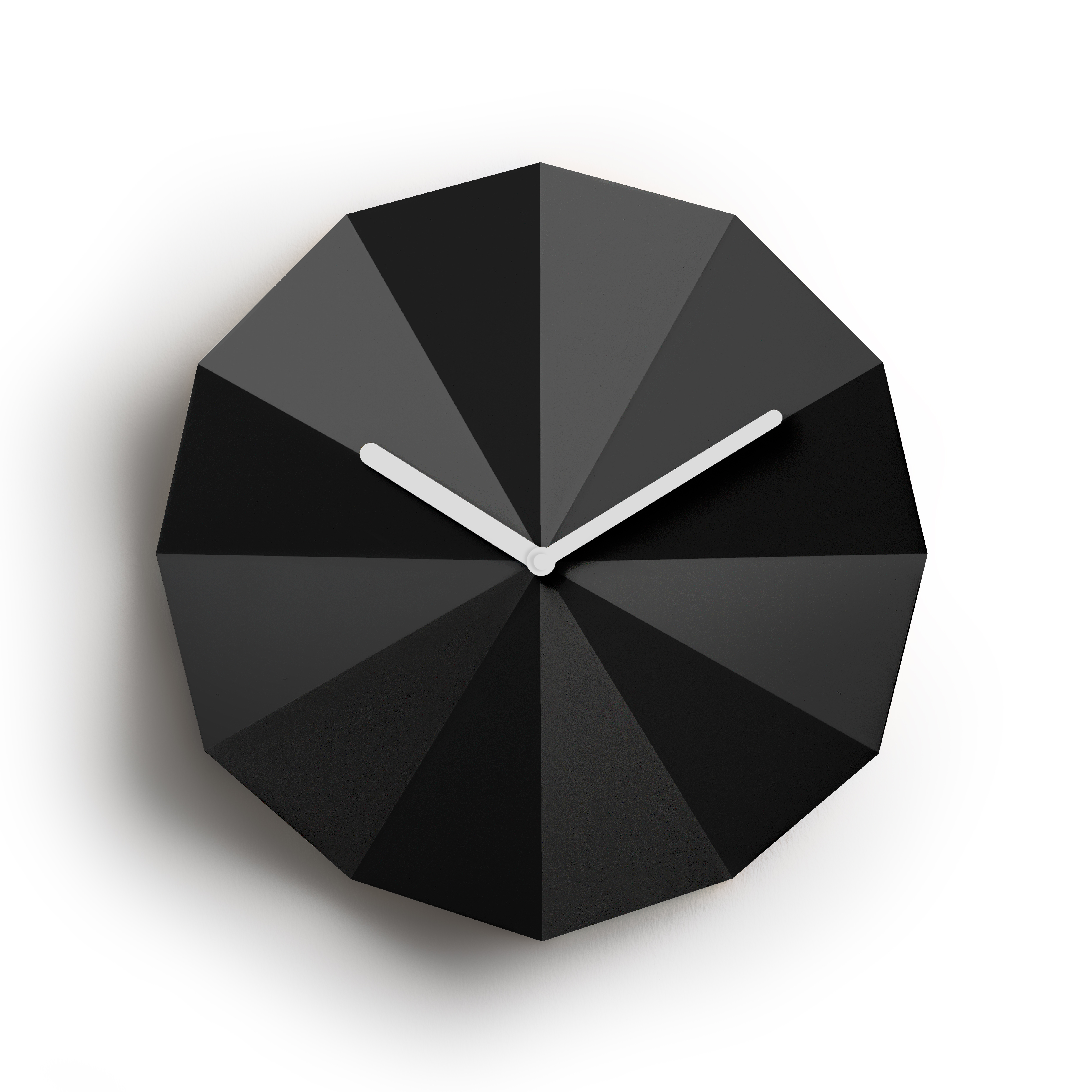 Wanduhr Delta aus Holz, Polygonal Wanduhr Delta aus Holz, Polygonal